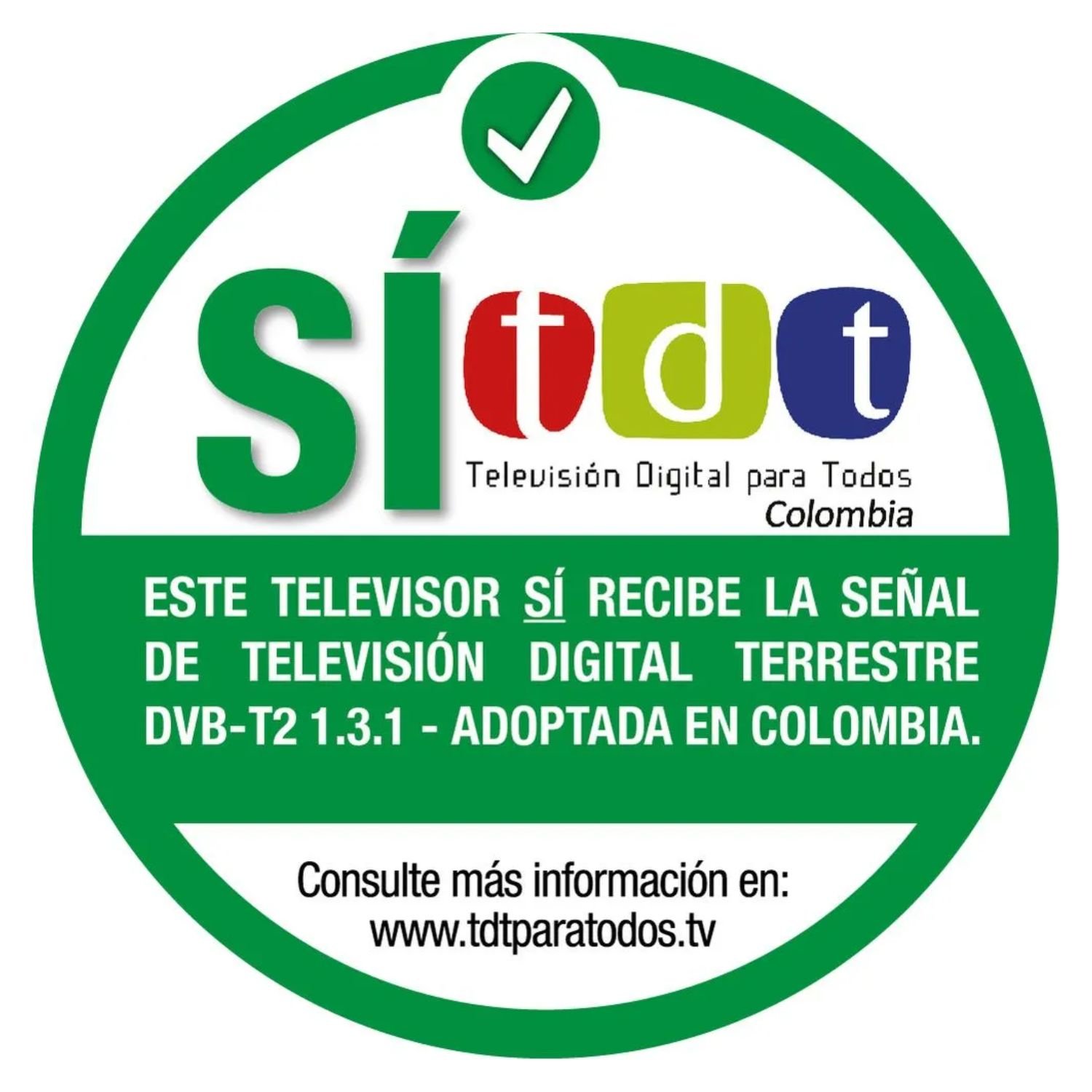 Sello Sí TDT del televisor Samsung QN65LS03H compatible con televisión digital terrestre