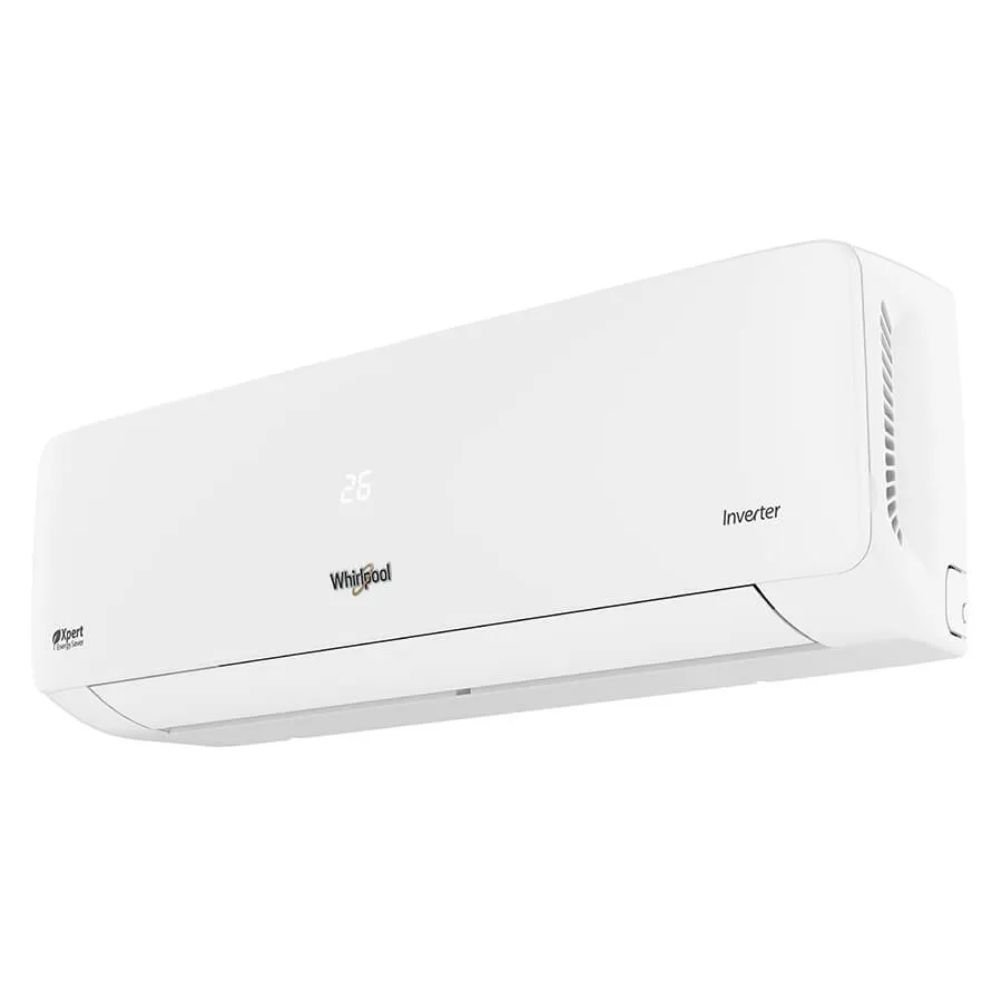 Mini split Whirlpool Inverter 1 tonelada unidad interior vista lateral izquierda