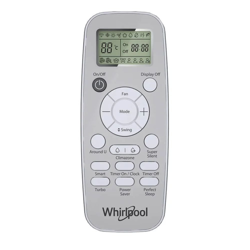 Control remoto del aire acondicionado Whirlpool LWA5060Q con pantalla digital
