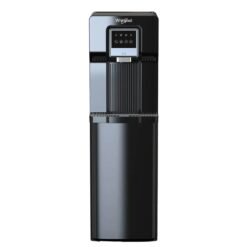 Dispensador de agua Whirlpool WK0260B negro con fábrica de hielo y garrafón oculto, vista frontal