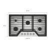 Estufa Empotrar Whirlpool Gas 91 cm Parrillas Abatibles Inox - Image 5