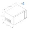 Medidas del microondas Whirlpool WM1807B de 20 L