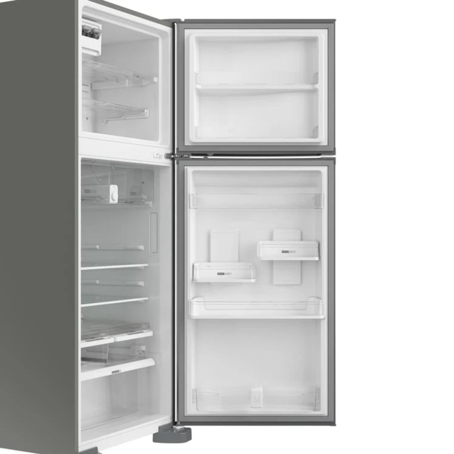 Refrigerador y congelador abiertos con anaqueles ajustables nevera Whirlpool 449 L