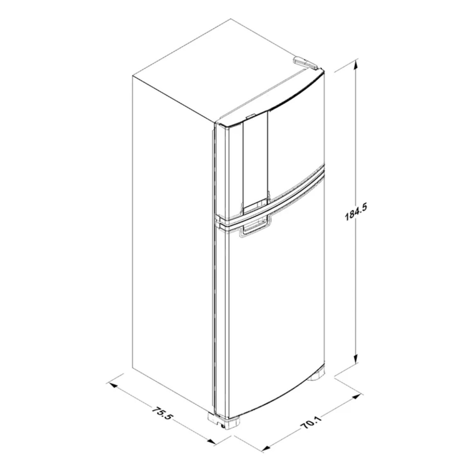 Medidas de la nevera Whirlpool No Frost 449 L 184 x 70 x 75 cm