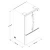 Medidas del nevecón Whirlpool French Door 861 L 177 x 91 x 88 cm